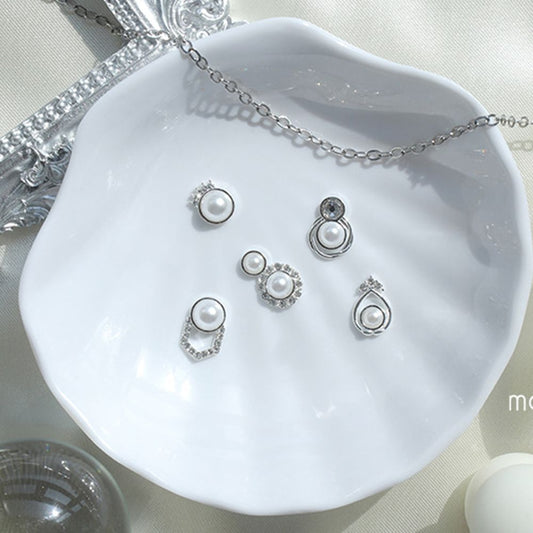 MAKE.N Nail Parts Pearl Collection Silver 1pc
