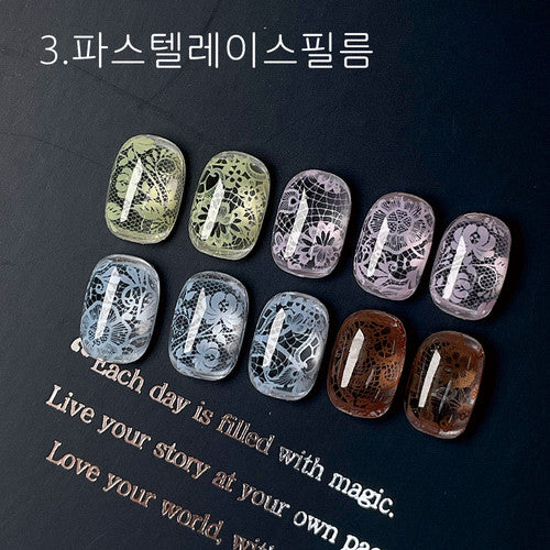 CLODI Super Nail Film Pastel Lace 10pcs/set