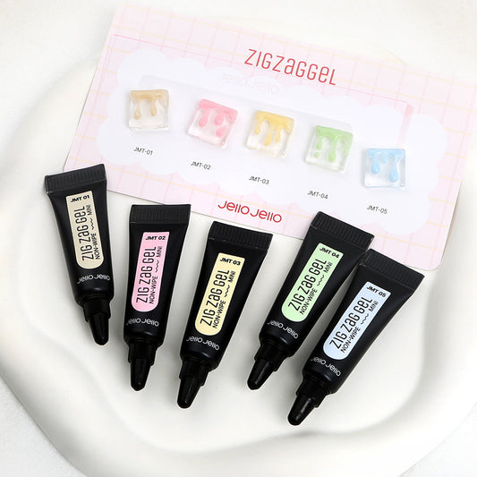 JELLO JELLO Mini Creamy Zigzag Gel Set (5pcs) - Korean 3D Gel Collection