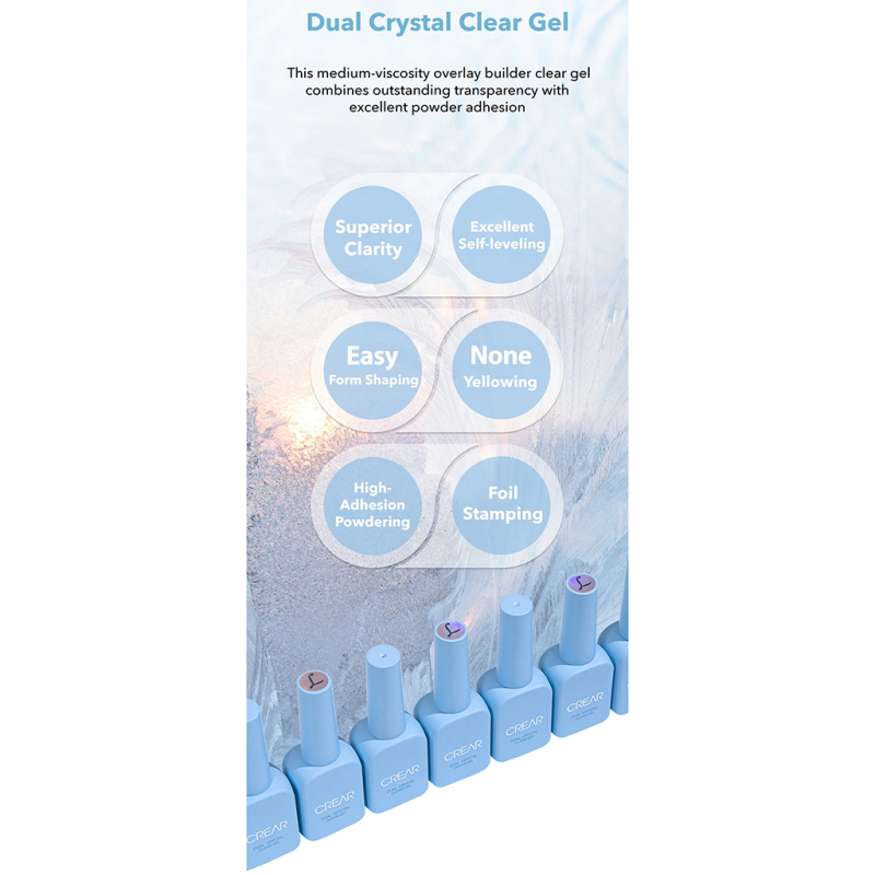 CREAR Dual Crystal Clear Gel (Liner Brush) - 10g - Gel
