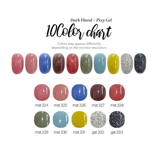 FIRST STREET DARK FLORAL - 10pcs/set - Gel