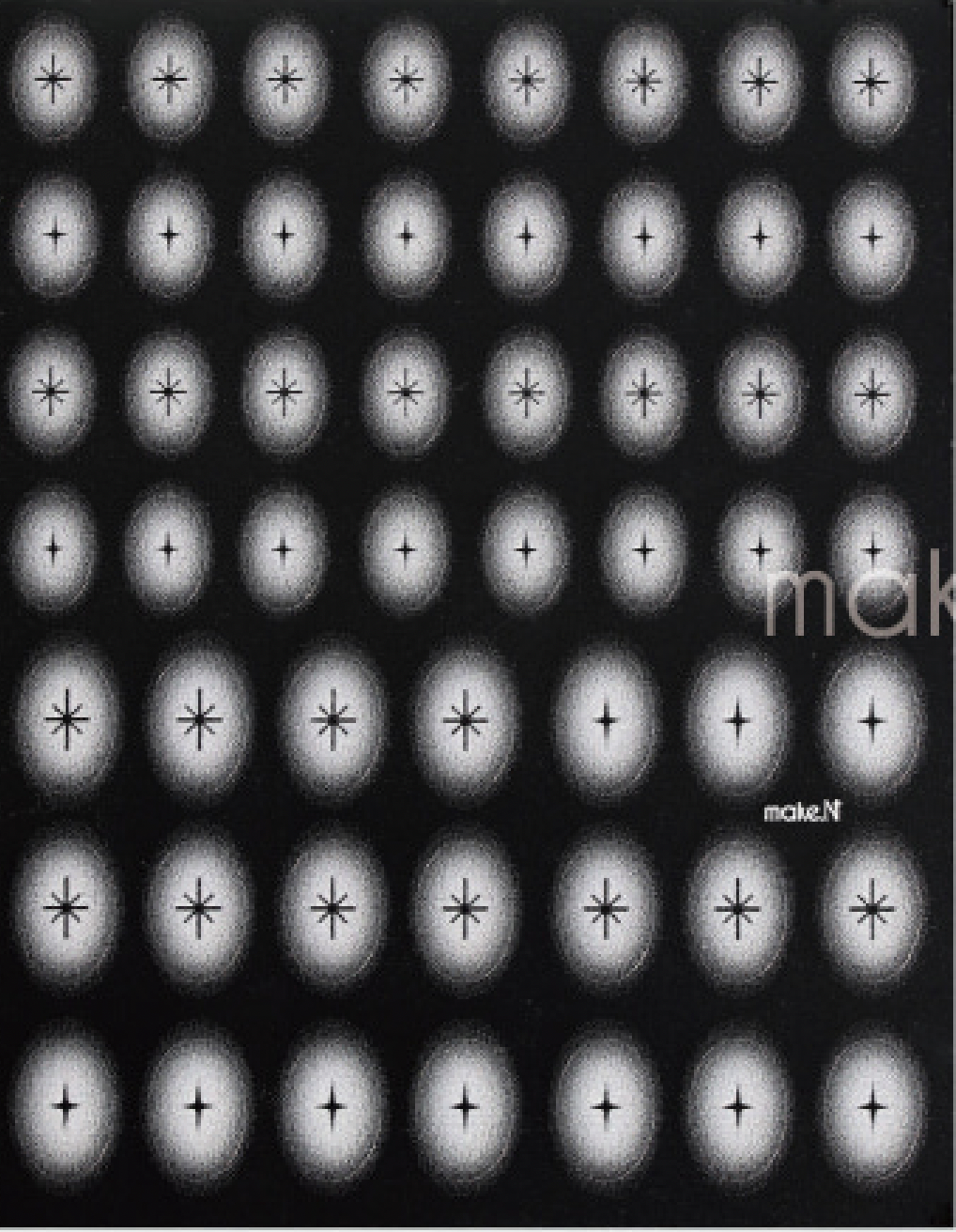 MAKE.N Nail Sticker51-1 Real Cheek Nail Sticker - Sparkle Type - White - Nail Art