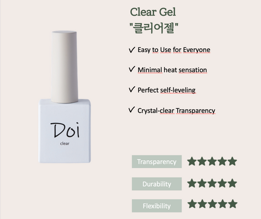 Nailbayo DOI Clear Gel - New Formulation (10ml) - Gel