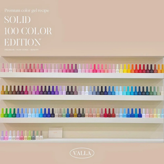 VALLA Solid 100 Non-Wipe Color Collection 100pcs/set - Gel