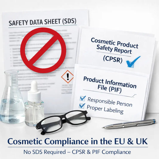 Do Finished Cosmetic Products Require a Safety Data Sheet in the EU and UK?