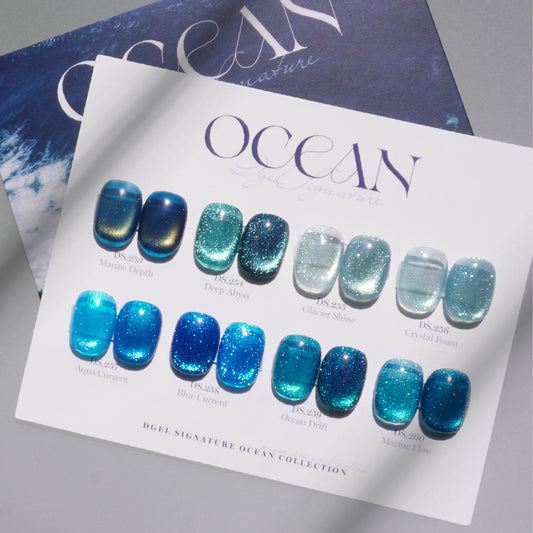 DGEL Ocean Magnetic Gel set (8pcs) - Korean Nail Gel Polish