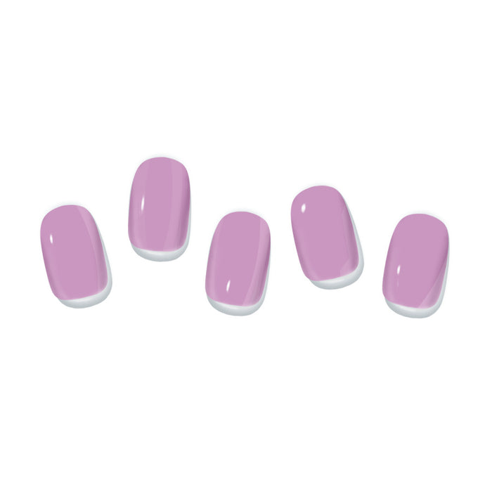 Vibrant lavender-hued LEAV color gel polish bottles showcasing the LVN054 shade, a delicate and sophisticated nail color solution perfect for enhancing the beauty of natural nails. This high-quality gel formula offers long-lasting wear and a glossy finish, with color accuracy that may vary slightly depending on individual monitor settings and lighting conditions.