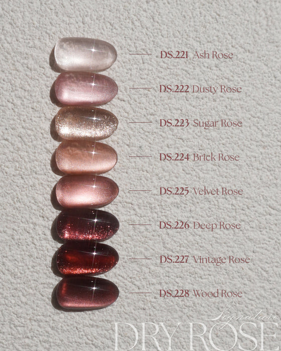 DGEL Signature Dry Rose Magnetic Gel Collection 8pcs/set