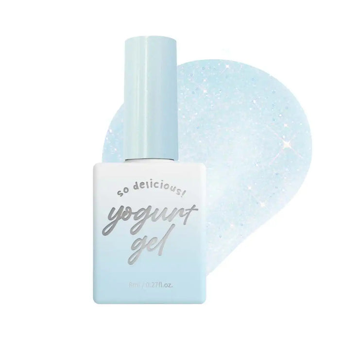 Yogurt Gel Nail Polish - Ethereal and radiant pastel-toned glitter gel delivers a subtle, shimmering finish when applied over color gels. This limited-edition, dainty collection captures the mood of love with its dazzling, yet delicate shine. Ideal for enhancing and toning base gel colors for a sophisticated, refined look.