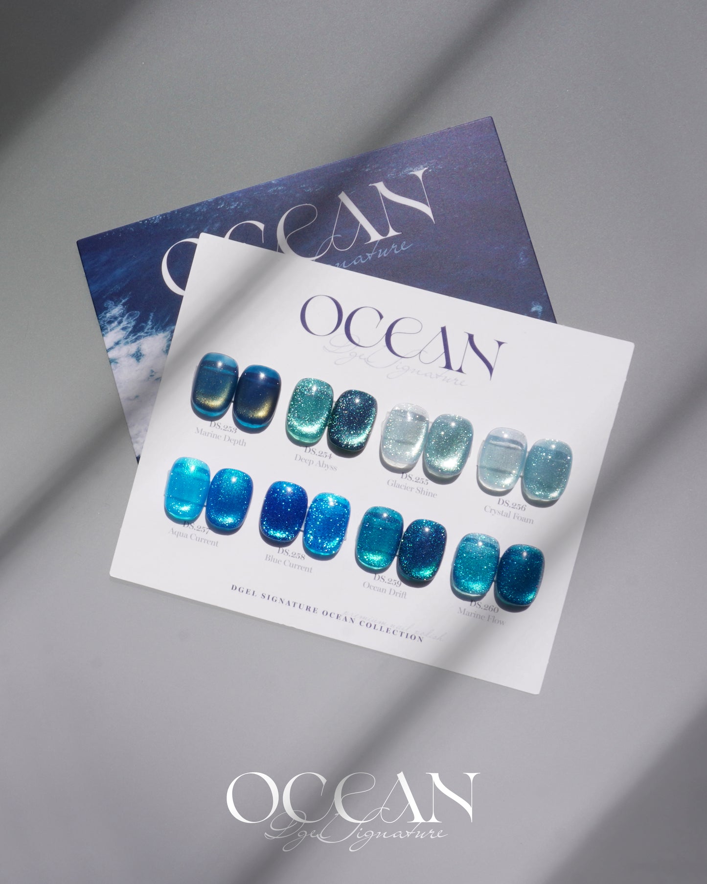 DGEL Ocean Magnetic Gel set (8pcs) - Korean Nail Gel Polish