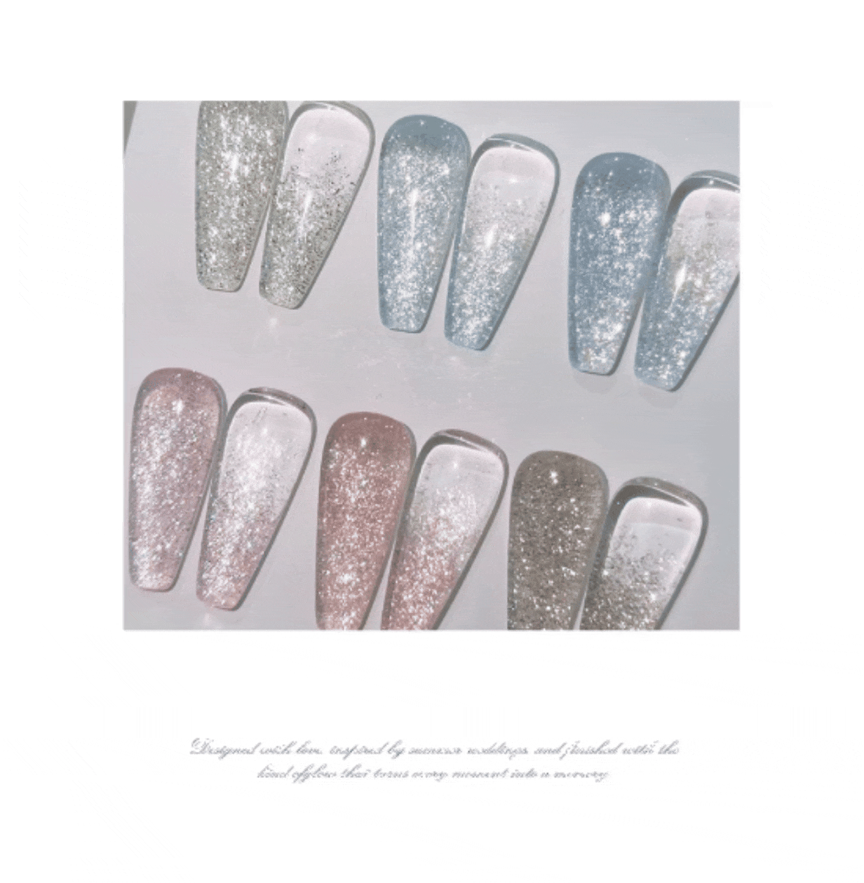 AURORA QUEEN x Ansan J Dia Veil Glitter Gel Collection (6pcs) - Korean Nail Gel Polish