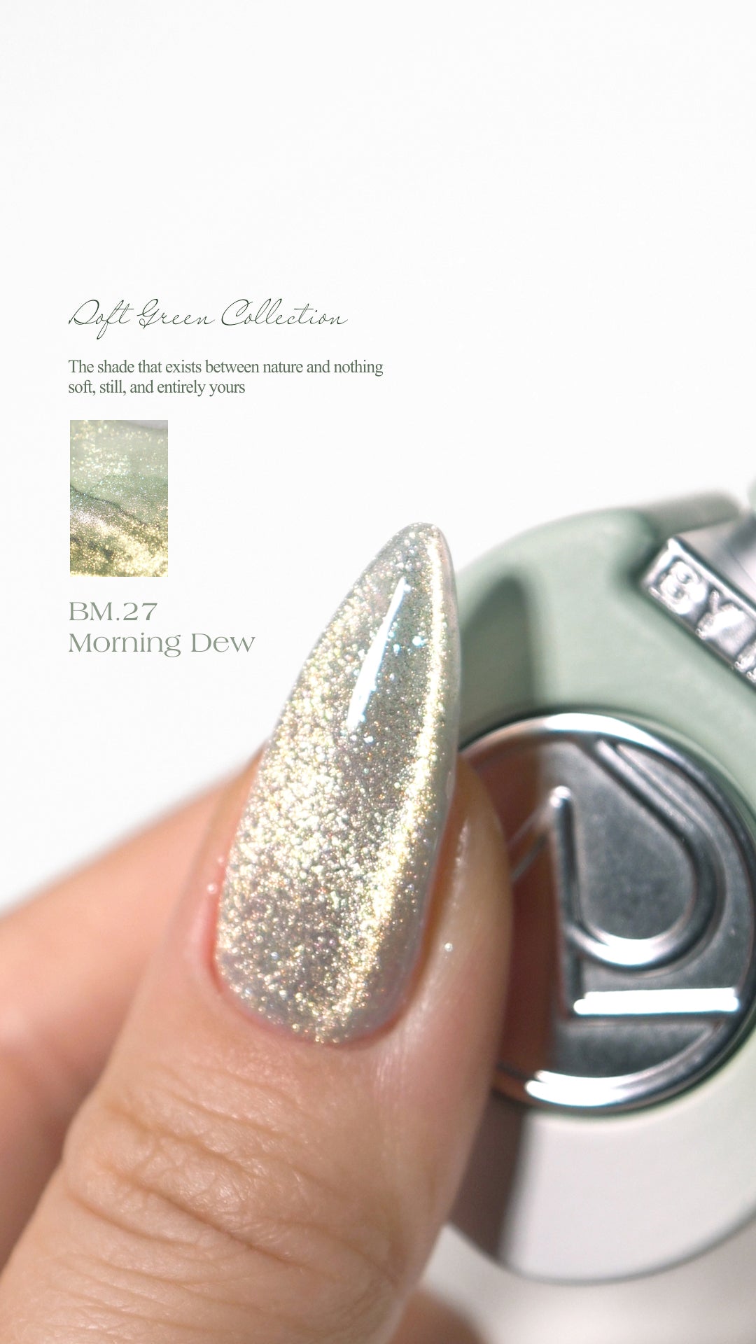 BY MUSE By Soft Green Magnetic Gel Collection (8pcs) - Korean Nail Gel Polish