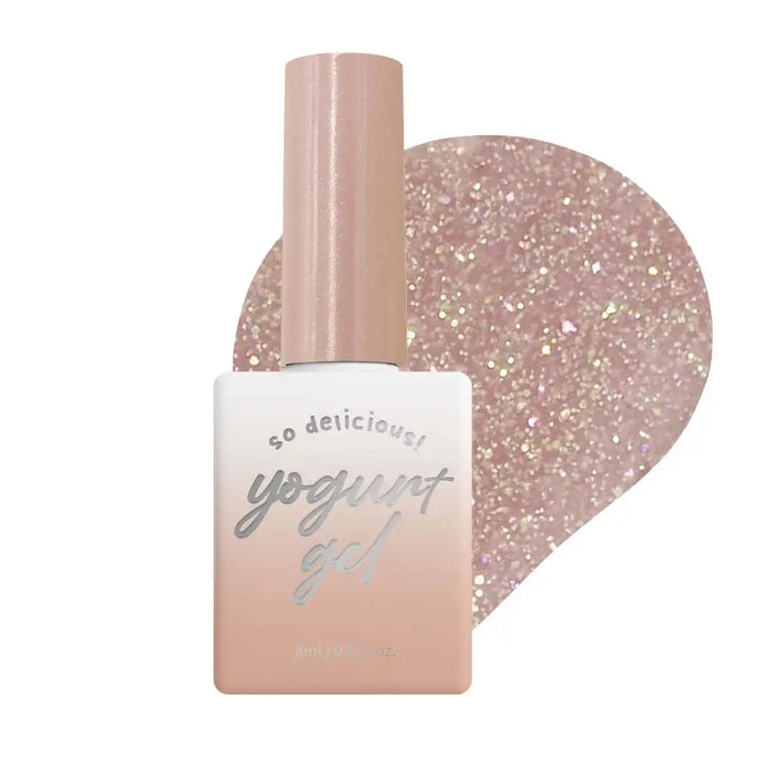 Delicate and enchanting Yogurt nail polish from the "In the Mood for Love 2" collection. This glitter-infused gel captures the essence of a winter wonderland, adding a sparkling touch to nails and enhancing their natural beauty. The 8ml bottle contains a vibrant, toning shade that complements any style. Perfect for creating a stylish, on-trend look. Yogurt brand keywords: Nail polish, gel, glitter, collection, winter, sparkle, natural beauty.