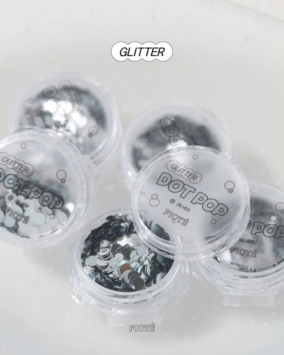 FIOTE Dot Pop Silver – Nail Art Glitter