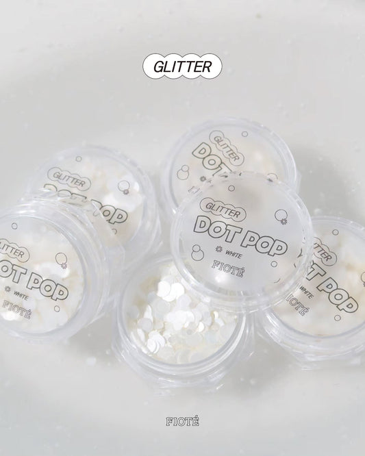 FIOTE Dot Pop White – Nail Art Glitter