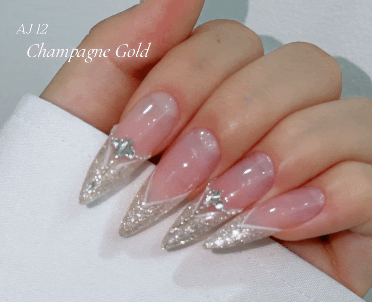 AURORA QUEEN x Ansan J Dia Veil Glitter Gel Collection (6pcs) - Korean Nail Gel Polish