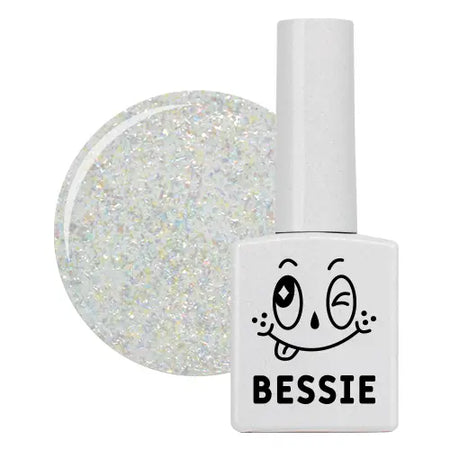 The BESSIE GL07 (11ml) single gel showcases a whimsical, eye-catching design with a sparkly, holographic finish, perfect for adding a touch of playful sophistication to any manicure. This versatile gel polish is part of the brand's extensive BESSIE collection, offering a wide range of vibrant and trendy color options to meet the diverse needs of discerning beauty enthusiasts.