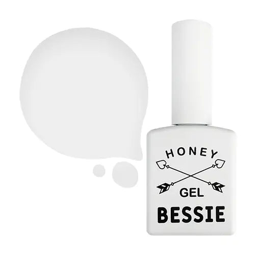 A close-up image of a white nail polish bottle with the "BESSIE MH06 (11ml)" label. The bottle features the brand name "HONEY GEL" prominently displayed, showcasing the product from the BESSIE collection of single gel nail polishes.