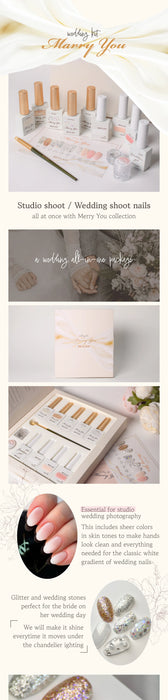 Studio shoot / Wedding shoot nails with essential beauty products for the perfect bridal look - BEVLAH's Merry You Collection