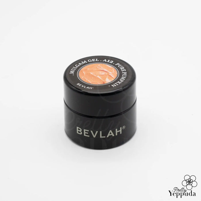 A vibrant, textured gel pot from the Bevlah Mulgam Gel Series, offering a unique, creative medium for elevating nail art designs with innovative 3D textures. The collection is HEMA-free, LED-cured, and scent-free, adhering to Bevlah's commitment to safety and ethical beauty practices, including Vegan Society certification.