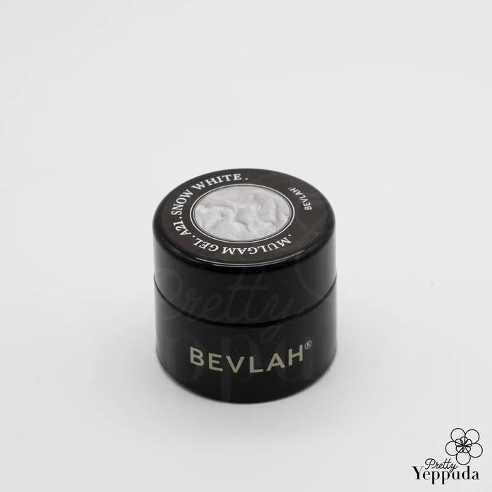 The image shows a black container with the Bevlah brand name prominently displayed. The container appears to be a product from the Bevlah Mulgam Gel Series, which features a textured, 3D design for nail art applications. The alt text could be: "Bevlah Mulgam Gel Series 1 - A unique, 3D textured nail art gel product from the innovative Bevlah brand.