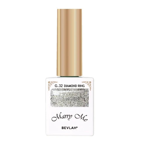 The BEVLAH Marry Me glitter gel polish features a captivating and elegant diamond ring design, offering a dazzling and romantic touch for your nails. The scent-free, HEMA-free formula dries quickly under LED light, allowing you to achieve a stunning manicure that reflects your enchanting and confident style.