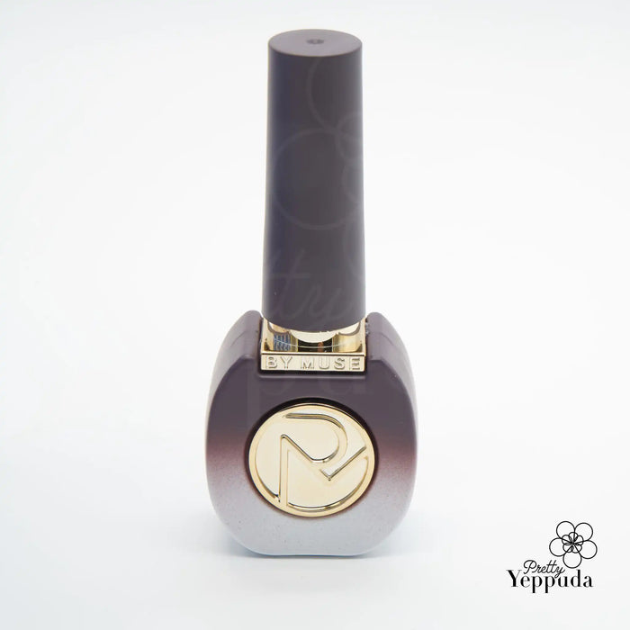 A stylish and modern-looking gel nail polish bottle by the brand "By Muse", featuring a sleek, dark-colored design with elegant gold accents. The bottle prominently displays the By Muse logo, showcasing the premium and high-quality nature of this 40-piece syrup gel nail polish collection.