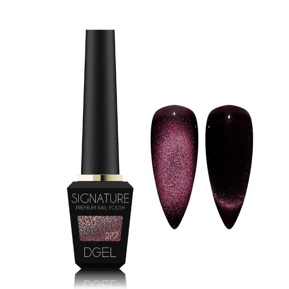 DGEL DS277 Midnight 12 ml bottle and magnetic swatches