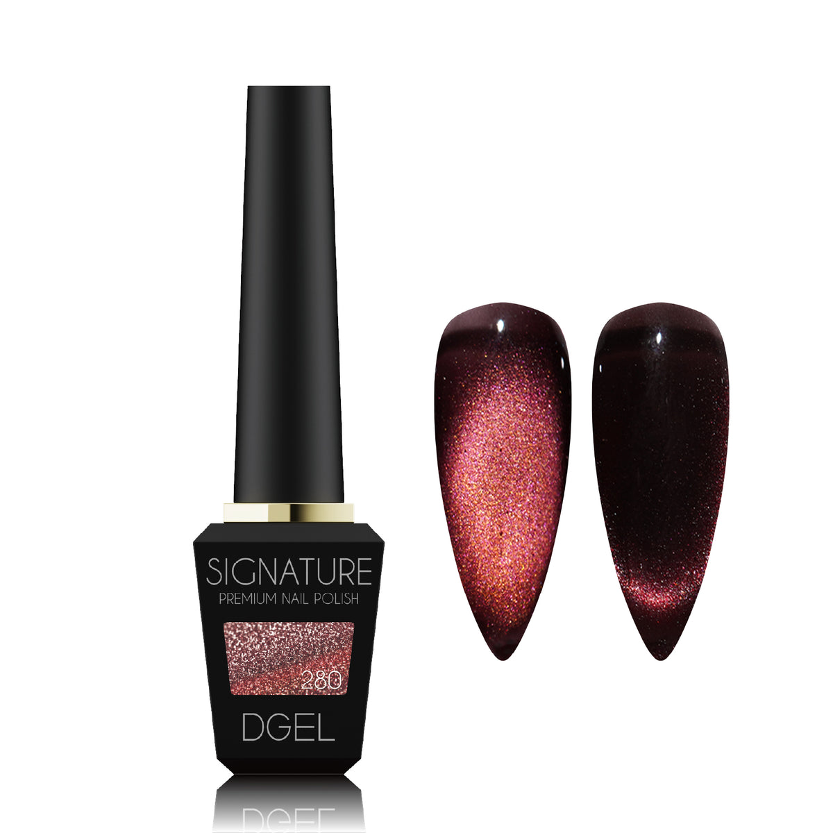 DGEL DS280 Midnight 12 ml bottle and magnetic swatches