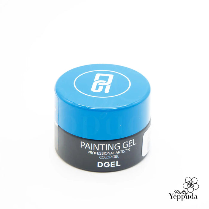 The DGEL X JINI Painting Gel Set with Romantic Twinkle features a collection of 9 vibrant gel paints in shades of white, black, orange, blue, green, purple, red, yellow, and pink. The set includes a variety of gel mediums to create beautiful, textured artwork and designs. The image showcases the DGEL brand logo prominently displayed on the jar, emphasizing the high-quality, professional-grade paints within.