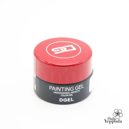 Elaborative alt text for the image of the "DGEL X JINI Painting Summer Garden Set" Shopify product: A vibrantly colored orange jar labeled "DGEL Painting Gel" sits against a plain white background, showcasing the sophisticated and professional-grade artistic gel product. The clean, minimalist design and bold branding elements emphasize the high-quality, versatile nature of this DGEL painting gel, which is part of the DGEL X JINI collection featur