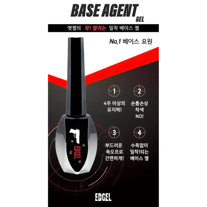 The EDGEL Base Gel (10ml) is a high-quality nail product used extensively in Korean nail salons, now available in Europe to allow customers to enjoy its benefits at an affordable price. This base gel is designed to provide a strong, long-lasting foundation for nail enhancement, ensuring a flawless manicure experience.