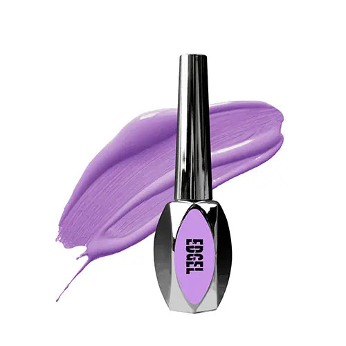 Vibrant purple EDGEL Color Gel 602 nail polish bottle displayed prominently, showcasing the high-quality, salon-grade Korean nail product now available in Europe for consumers to enjoy creating custom color combinations with the 10ml volume and 60-second LED/UV curing instructions.