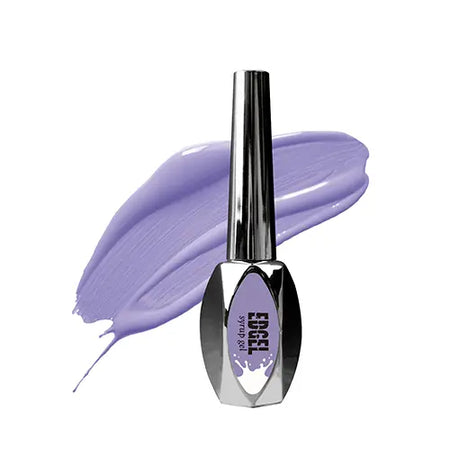 The vibrant purple gel color and sleek, modern bottle design of the EDGEL Color Gel EDS06 product evoke a sense of sophistication and high-quality craftsmanship. The compact, ergonomic shape and chrome accents suggest a premium, salon-grade nail care item that will complement a variety of nail polish and salon treatments. The bold "EDGEL" branding prominently displayed on the bottle's surface reinforces the product's identity as a trusted Korean 