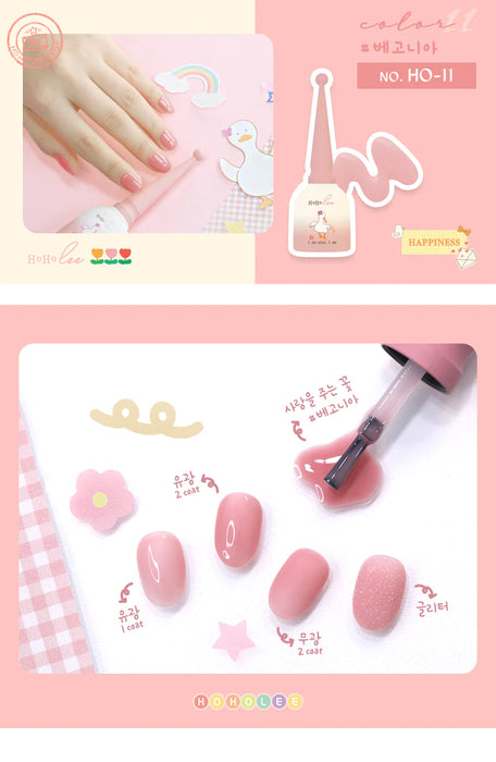 Colorful Korean nail gel set with whimsical designs and spring-inspired hues for a natural, yet vibrant manicure look.