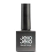 The Jello Jello Real Matt Top Gel product image showcases a sleek, minimalist nail polish bottle in a dark, matte black color. The bottle features the brand name prominently displayed in a bold, contrasting white font, creating an eye-catching and visually appealing design. This high-quality top gel promises to deliver a long-lasting, matte finish to nails after just 60 seconds of curing, providing a sophisticated and modern look for the Shopify 