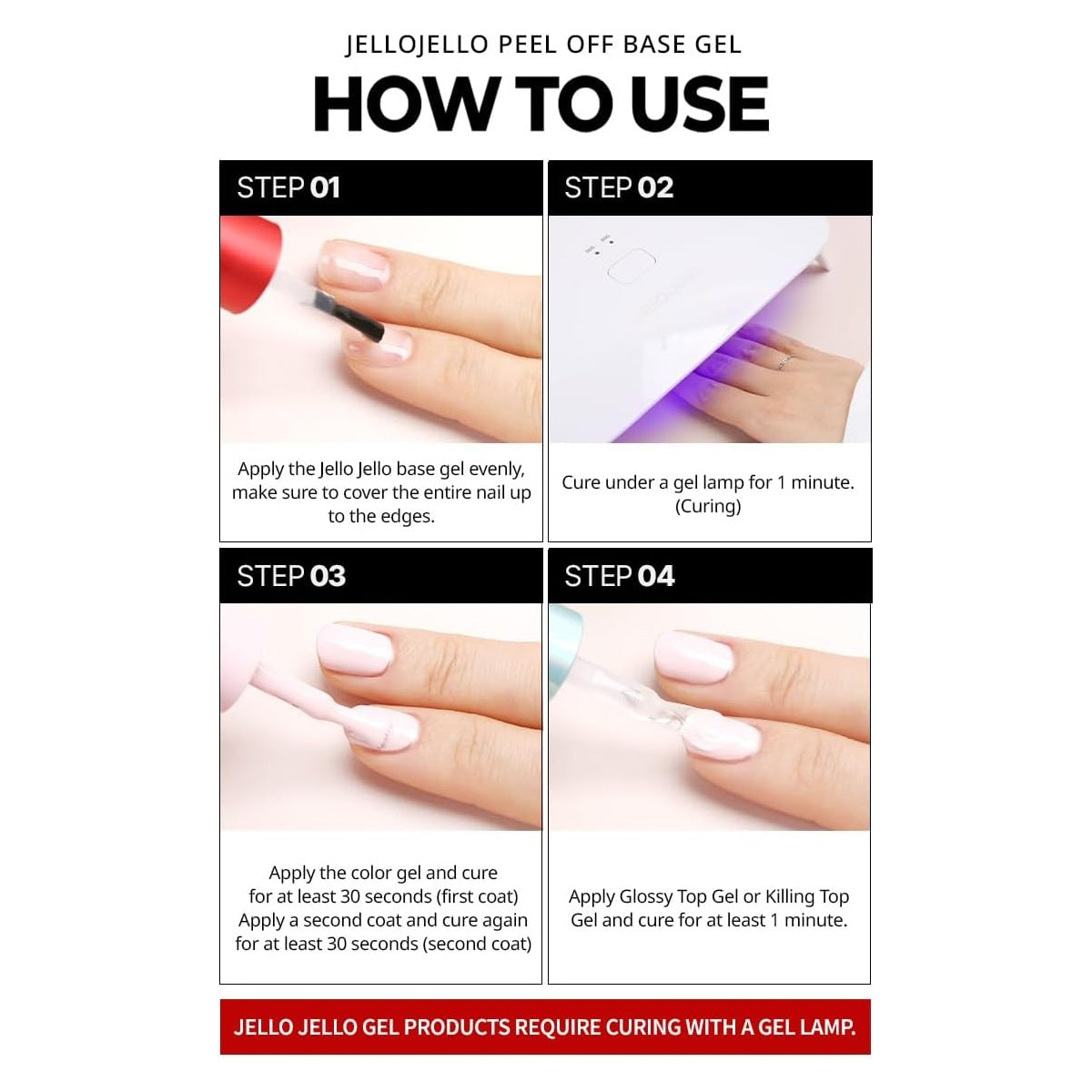 JELLO JELLO One Kill Remover + Peel Off Base Set New