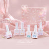 An enchanting collection of Jin.B's Tinker Bell-inspired magnetic cateye gel nail polishes, available in a set of 6 sparkling shades that resemble the magical touch of a fairy's wand. The glass-like syrup base and shimmering hues will transform your nails into a whimsical fairy-tale fantasy.