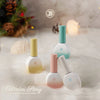 Enchanting collection of 8 winter-inspired gel nail polishes from the JIN.B brand, showcasing a variety of soft, muted colors against a snowy, festive backdrop, perfect for creating captivating winter-themed designs.