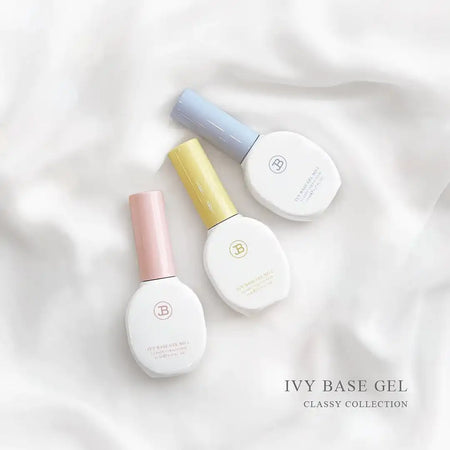 This image depicts the JIN.B Ivy Base Gel No.2, a Shopify product featuring a collection of high-quality base gel products designed to provide a luxurious and durable nail care experience. The image showcases the sleek and minimalist packaging of the Ivy Base Gel, highlighting its versatility and suitability for thin nails. The alt text should emphasize the product's key features, such as its easy application, excellent coverage, and protective p