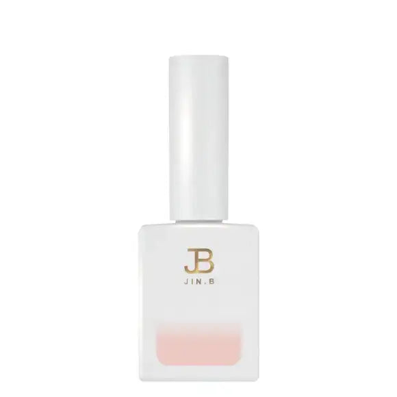 This image portrays a white bottle of the JIN.B IVY Pianissimo Syrup Gel Set, which consists of a set of 10 premium color syrup gels designed to provide a flawless look for any skin and nails. The gel set is suitable for use with UV/LED curing and is available in individual shades, encouraging users to explore the range and find their perfect match.