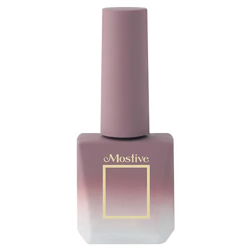 Elegant bottle of Mostive Muesli Muse Collection nail gel showcases a minimalist design with a soft, pastel-hued appearance, reflecting the delicate and transitional nature of the product's formulation. The Mostive brand name is prominently displayed, highlighting the premium quality and innovative spirit of the collection.