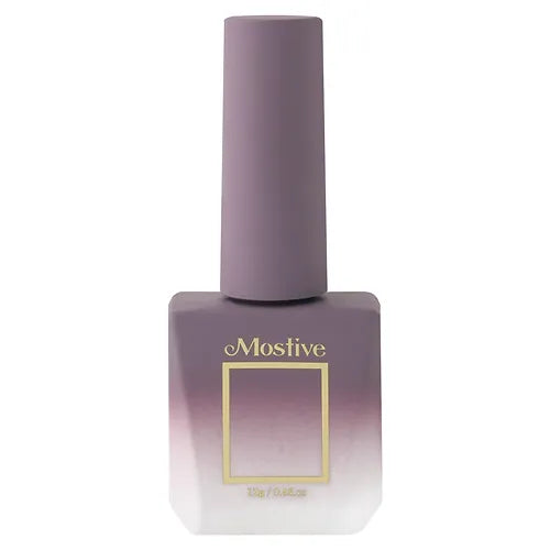 A beautifully crafted gel nail polish bottle from the Mostive Muesli Muse Collection, showcasing a sleek and elegant design with the brand's signature logo prominently displayed. The product offers a range of shades perfect for transitioning from summer to autumn, with a delicate syrup-like formula that promises a long-lasting and vibrant manicure experience.