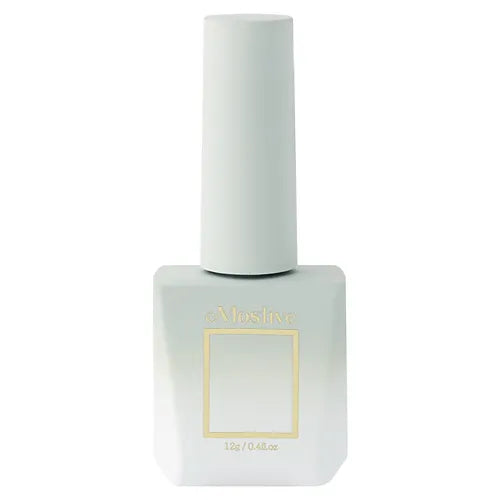 Elegant, luxurious white gel nail polish bottle showcasing the Mostive Muesli Muse Collection (MCS041-50) product. Featuring a delicate, transitional syrup-like color palette perfect for the shift from summer to autumn. Thoughtfully designed with a special exterior box packaging to complete the full set experience.