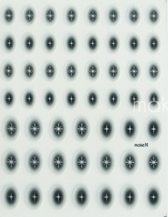 MAKE.N Nail Sticker51-3 Real Cheek Nail Sticker - Sparkle Type - Black