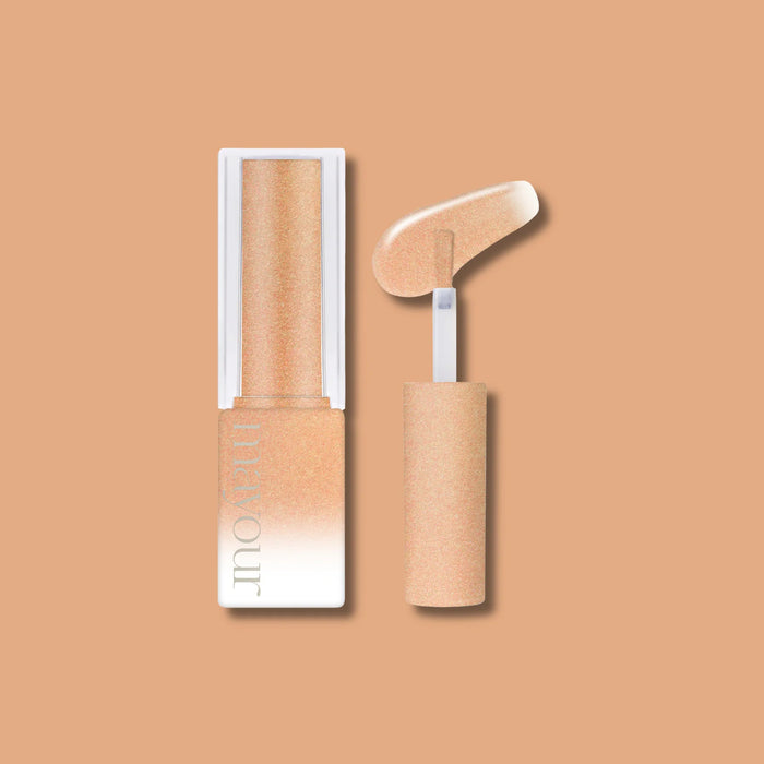 Elegant and sleek cosmetic products from the MAYOUR Cooling Collection, showcasing a compact gel bottle and applicator against a warm-toned background, highlighting the brand's premium quality and refreshing aesthetic.