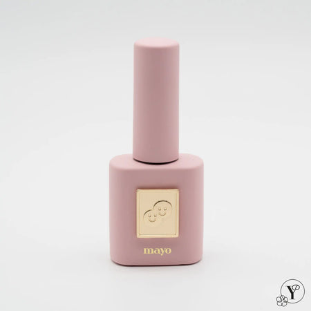 Highly pigmented MAYO Likey Color Gel displayed in a stylish pink container with a stand/chart, offering a versatile and high-quality nail art solution for beauty enthusiasts.