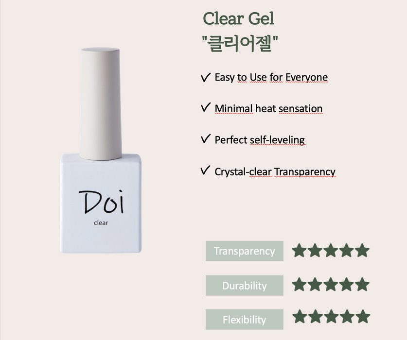 Nailbayo DOI Clear Gel - New Formulation (10ml)