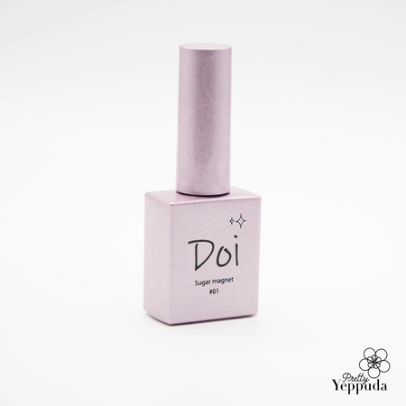 Nailbayo DOI Sugar Magnet Gel bottle in soft lavender color, featuring sleek packaging with 'DOI Sugar magnet' text. Part of a 6-piece Korean nail art collection, designed for creating magnetic nail effects. Requires magnet stick for application. Professional-grade product by renowned Korean nail artist.