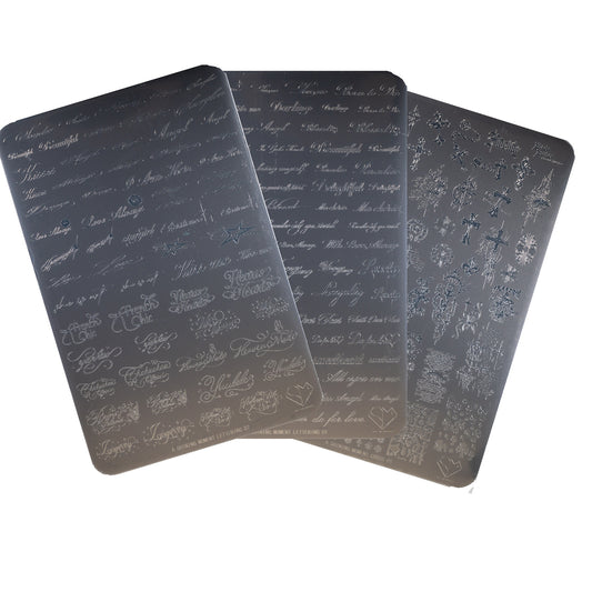 MITHMILLO x A Shining Moment Lettering Stamping Plates Set (3pcs/set)